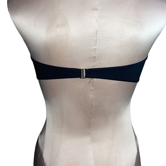 Victoria’s Secret black bikini top with gold accent. Size M - Picture 4 of 9